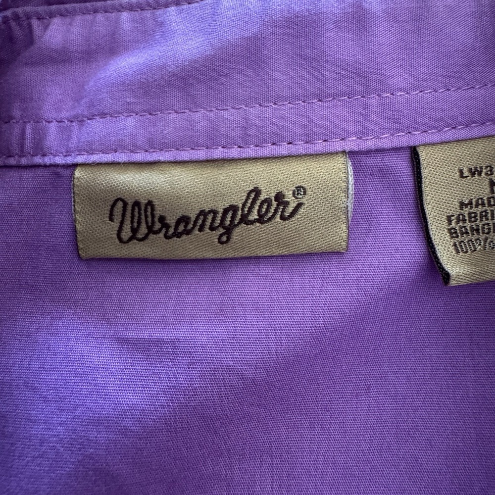 Wrangler Women's Crystal Pearl Snap Shirt Size M Studded Embroidered Western - Picture 2 of 11